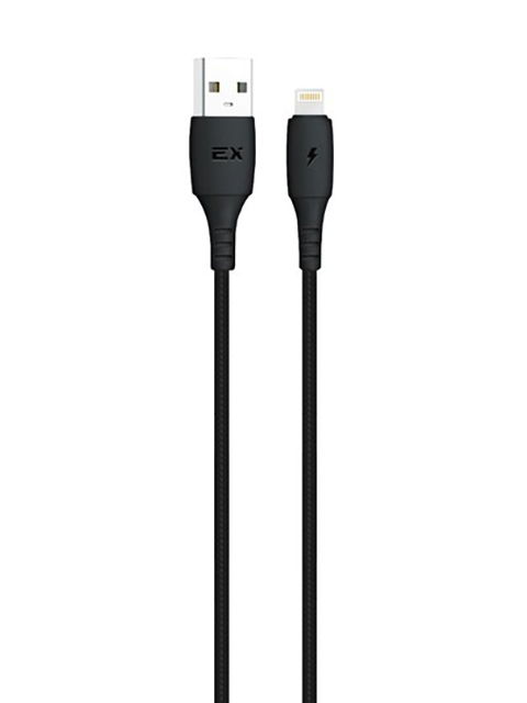 фото Кабель exployd flow usb - lightning 2.4a 1m nylon black ex-k-1291