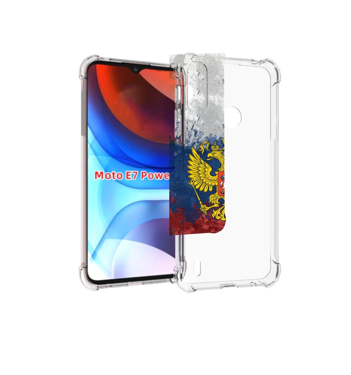 

Чехол MyPads герб-России для Motorola Moto E7 Power, Прозрачный, Tocco