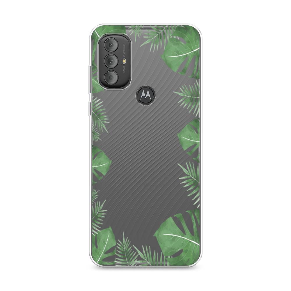 фото Силиконовый чехол "листья папоротника рамка" на motorola moto g power 2022 awog
