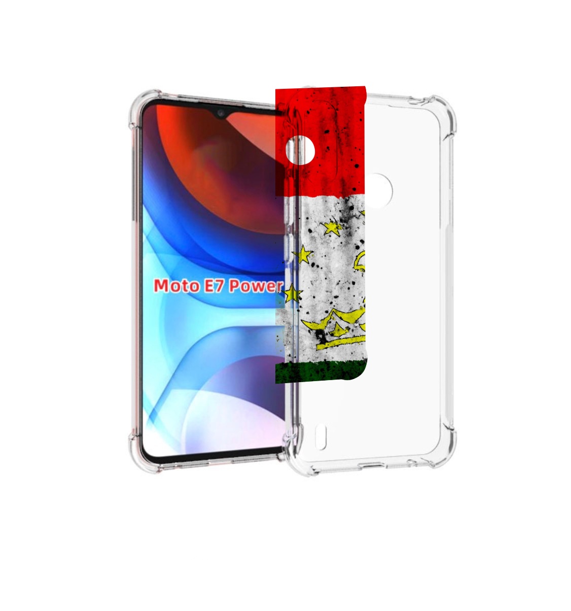 

Чехол MyPads герб флаг таджикистан для Motorola Moto E7 Power, Прозрачный, Tocco