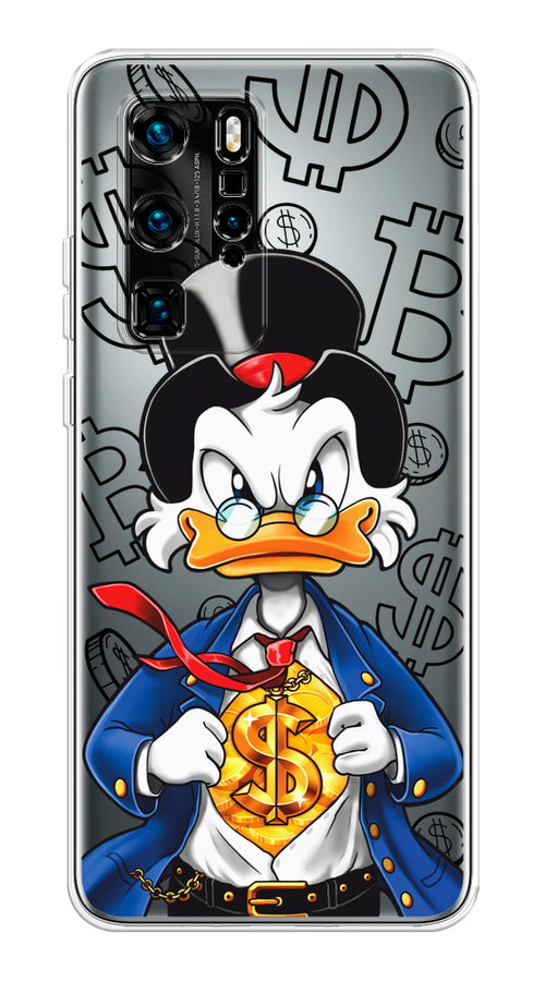 

Чехол на Huawei P40 Pro "Scrooge Goldman", Черный;белый;синий, 610950-1