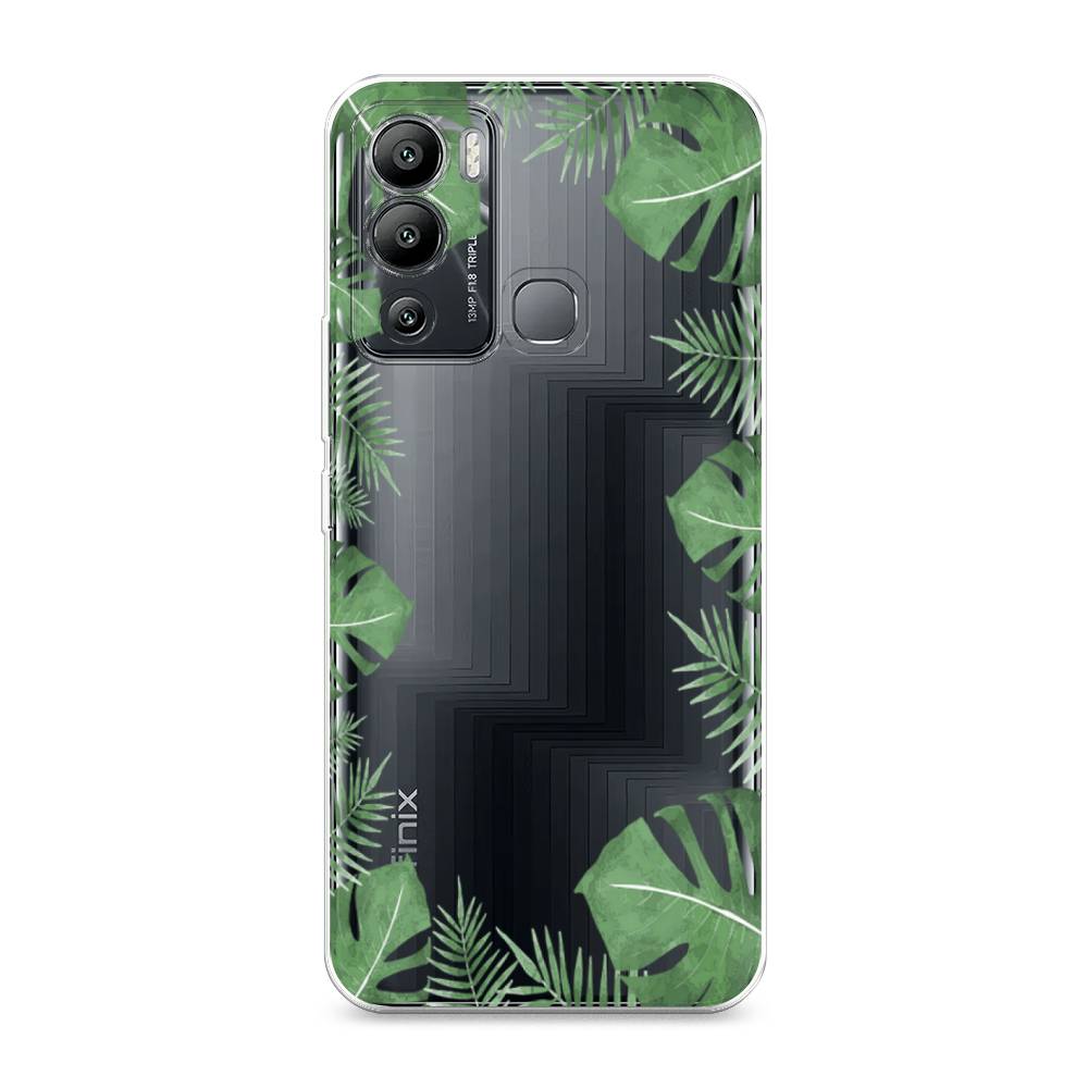 

Чехол Awog на Infinix Hot 12i "Листья папоротника рамка", Разноцветный, 3101250-8