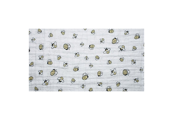 

Марлевка Peppy Embrace Bees-a-Buzz Banana 100x125 см 120 г/м2 100% хлопок, Белый