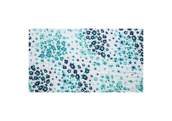 

Марлевка Peppy Embrace Floral Fields Teal 100x125 см 120 г/м2 100% хлопок, Белый