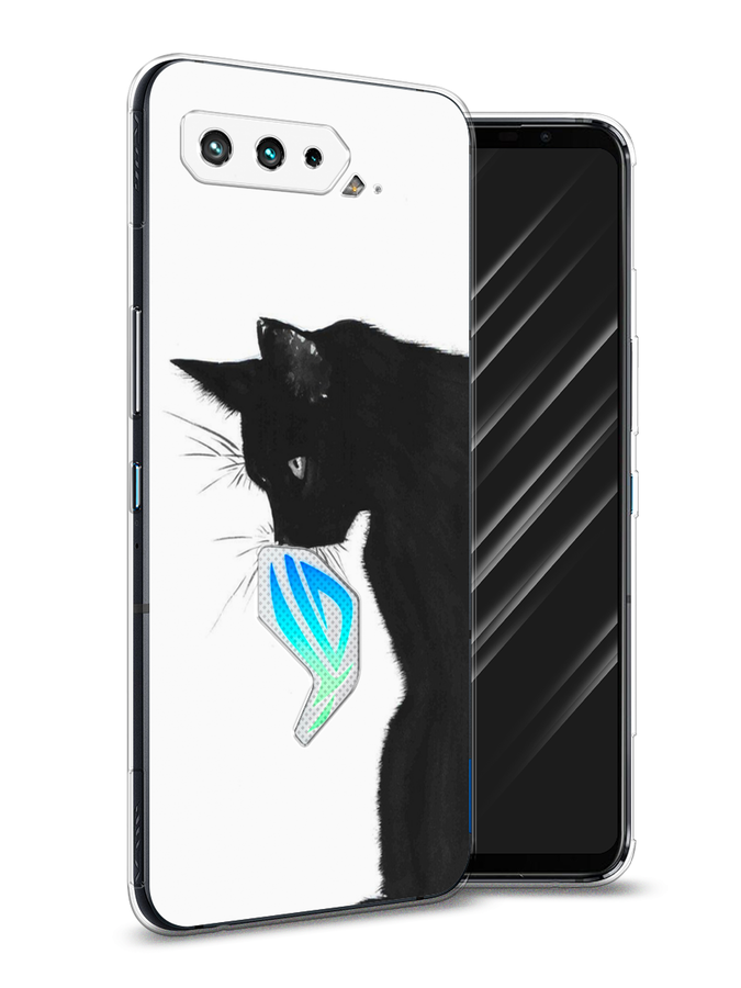 

Чехол Awog на Asus ROG Phone 5S "Black cat", Черный;белый, 44550-1