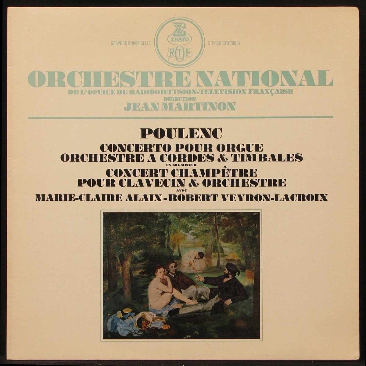 

LP Jean Martinon / Orchestre National - Poulenc. Concerto Pour Orgue (299208)
