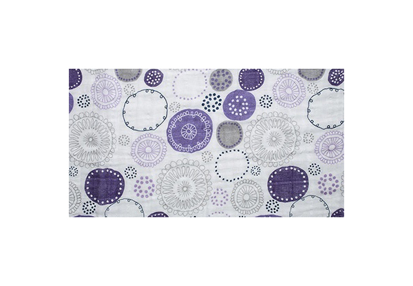 

Марлевка Peppy Embrace Whimsy Circle Amethyst 100x125 см 120 г/м2 100% хлопок, Белый