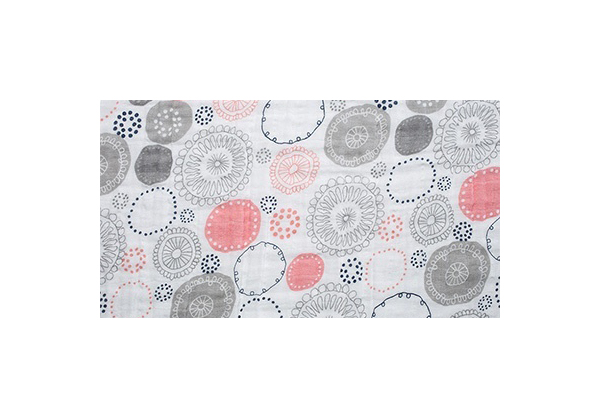 

Марлевка Peppy Embrace Whimsy Circle Coral 100x125 см 120 г/м2 100% хлопок