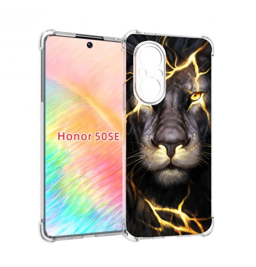 

Чехол бампер MyPads Светящийся-лев мужской для Honor 50 SE проти, Прозрачный, Tocco