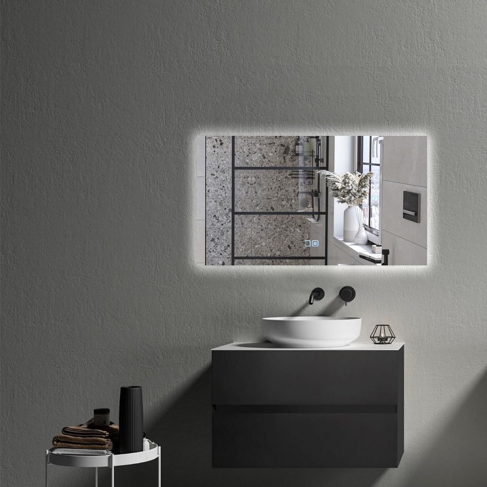 Зеркало для ванной Qwerty 60x100 прямоугольное горизонтальное c подогревом автокружка следопыт с подогревом от прикуривателя металлическая колба