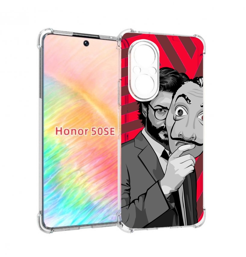 

Чехол бампер MyPads Профессор-бумажый-дом для Honor 50 SE против, Прозрачный, Tocco