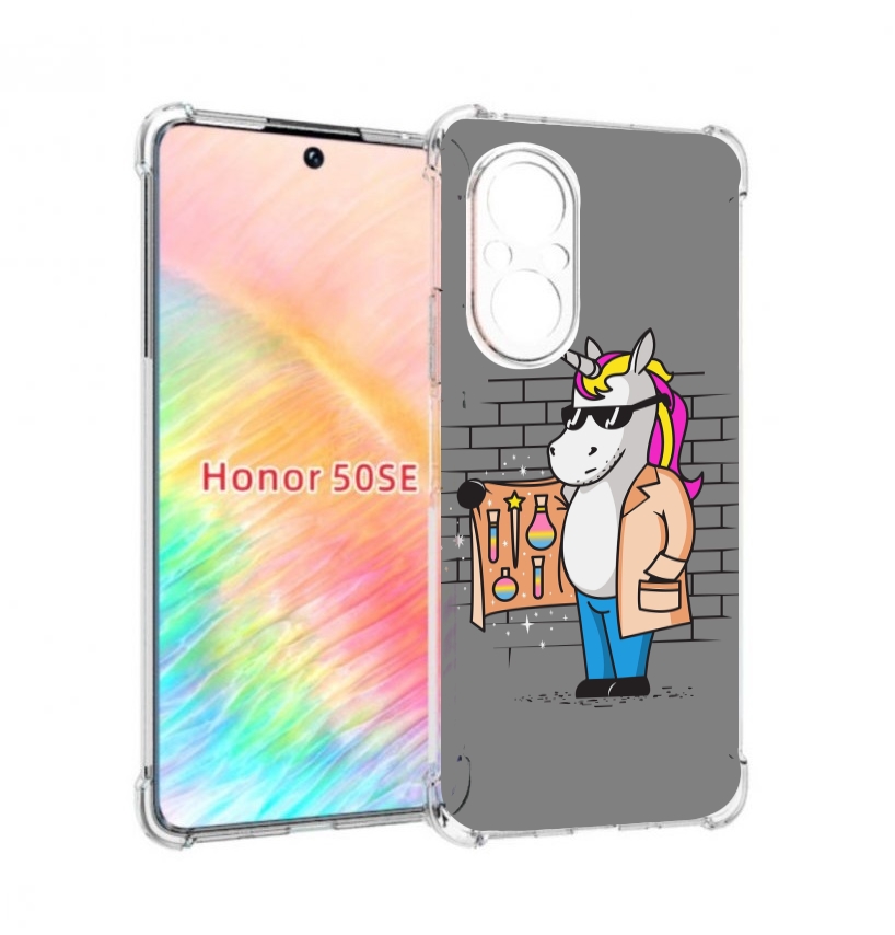 

Чехол бампер MyPads Продавец-единорог для Honor 50 SE противоуда, Прозрачный, Tocco