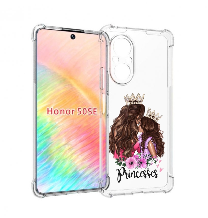 

Чехол бампер MyPads Принцессы женский для Honor 50 SE противоуда, Прозрачный, Tocco