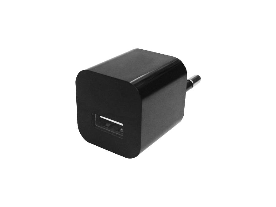 Сетевое зарядное устройство Continent ZN10-193BK, 1xUSB, 1 A, black