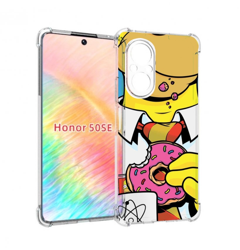 Чехол бампер MyPads Пончик для Honor 50 SE противоударный
