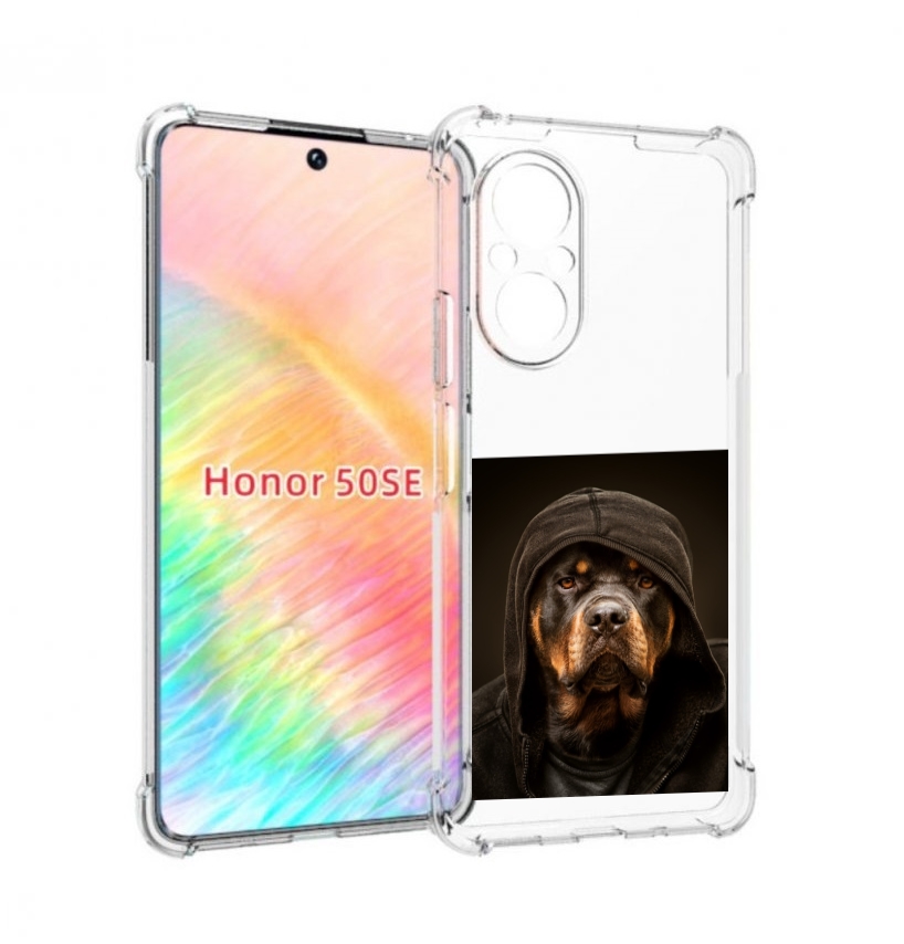 

Чехол бампер MyPads Пес-барбос для Honor 50 SE противоударный, Прозрачный, Tocco