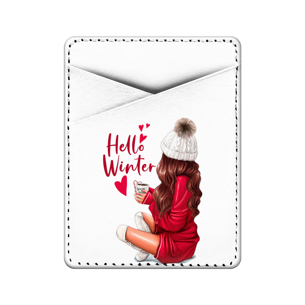 

Картхолдер унисекс Case Place KSHL-5 Hello winter, Белый;красный, KSHL-5