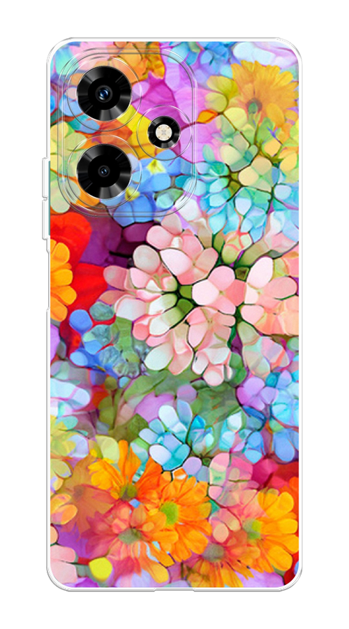 

Чехол на Infinix Hot 30 "Цветы витраж", Оранжевый;розовый;голубой, 3104050-3