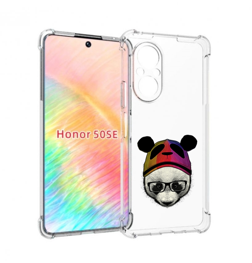 

Чехол бампер MyPads Панда в шапке для Honor 50 SE противоударный, Прозрачный, Tocco