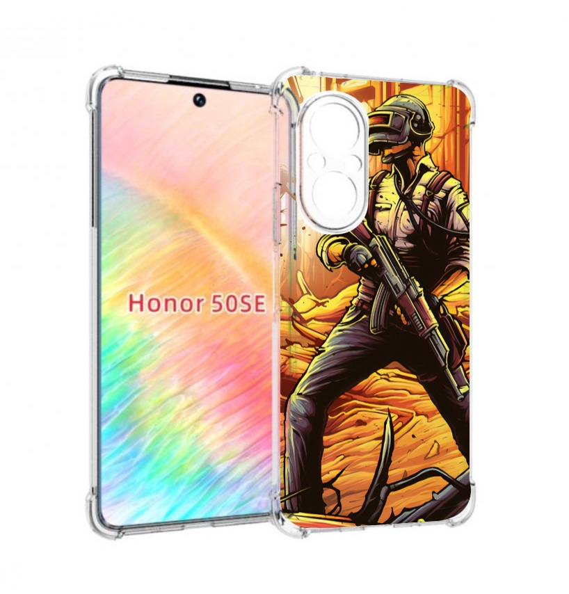

Чехол бампер MyPads Пабг для Honor 50 SE противоударный, Прозрачный, Tocco