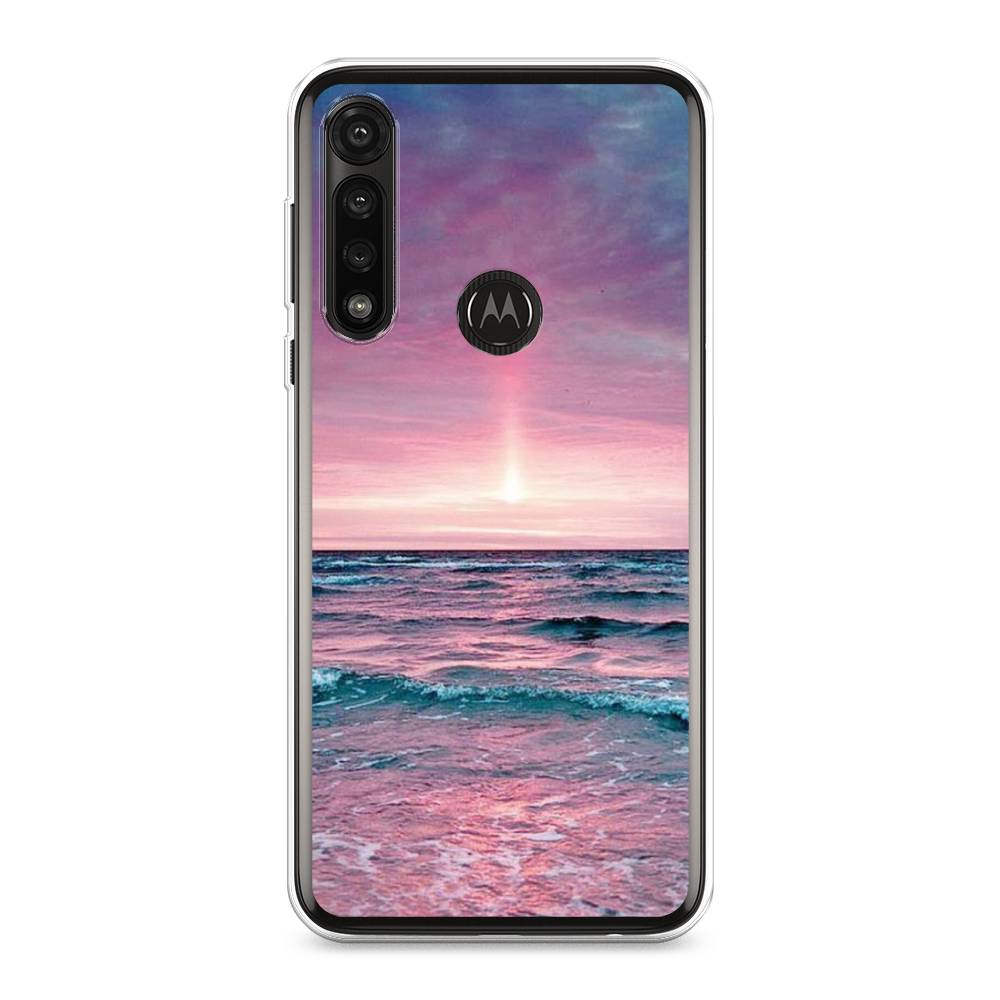 

Чехол на Motorola Moto G Power 2020 "Восход 3", Розовый;голубой, 242650-2