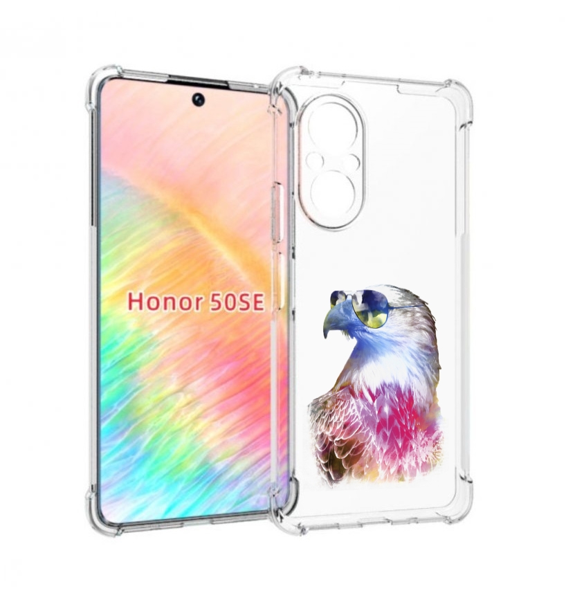 Чехол бампер MyPads Орел в очках для Honor 50 SE противоударный