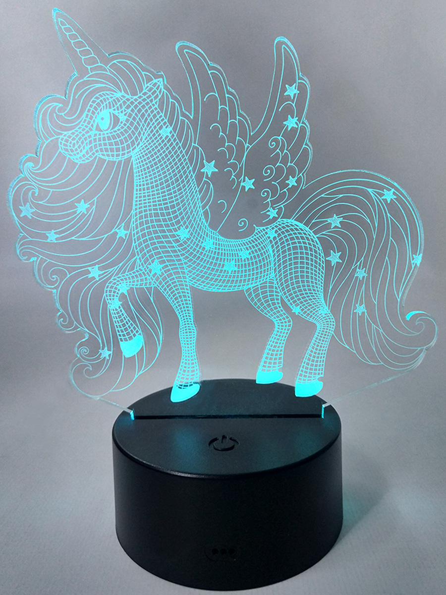 Настольный 3D светильник ночник StarFriend единорог My Little Pony Май Литл Пони 18 см светильник настольный led 1x10w 3000k 15x6x40 6 см золотистый белый