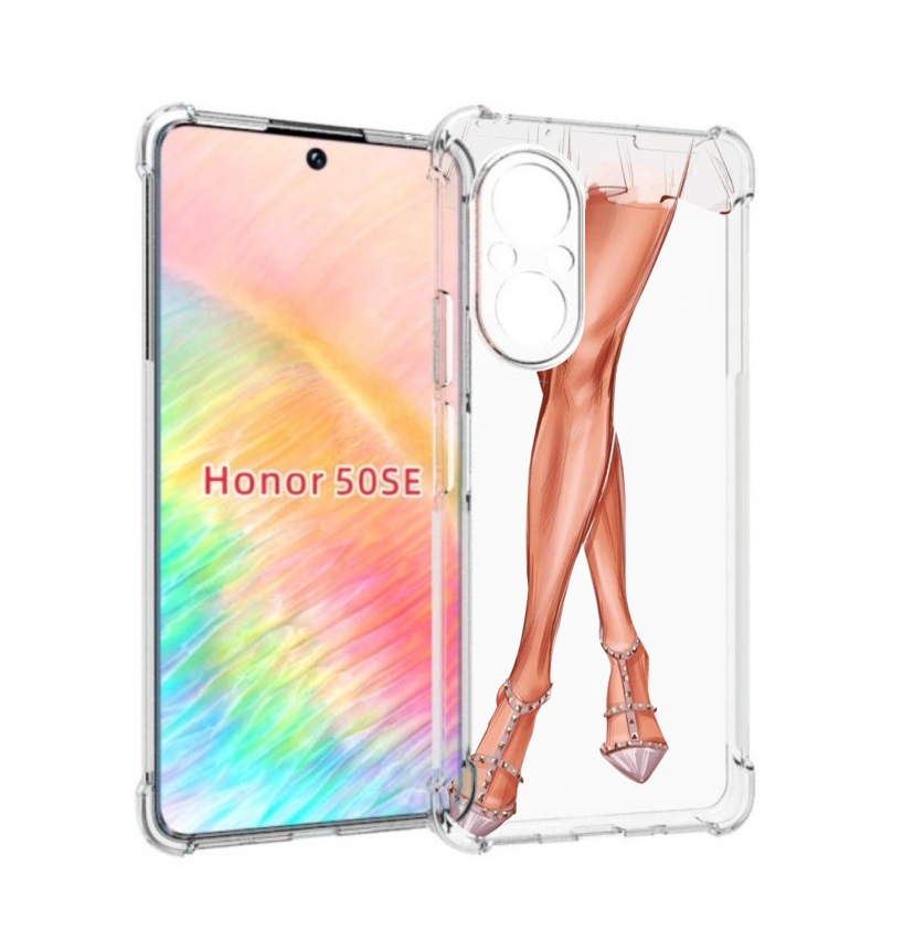 

Чехол бампер MyPads Ножки для Honor 50 SE противоударный, Прозрачный, Tocco