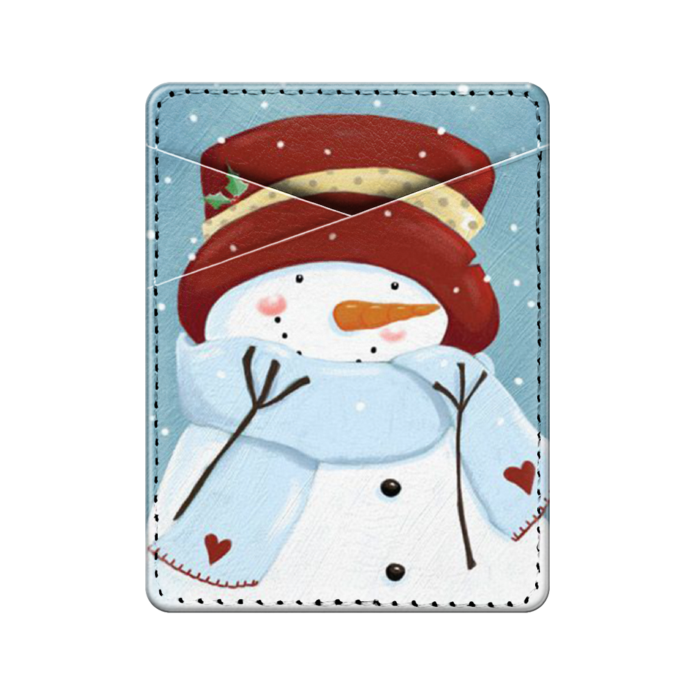 

Картхолдер унисекс Case Place KSHL-5 Застенчивый снеговик, Голубой;белый;красный, KSHL-5