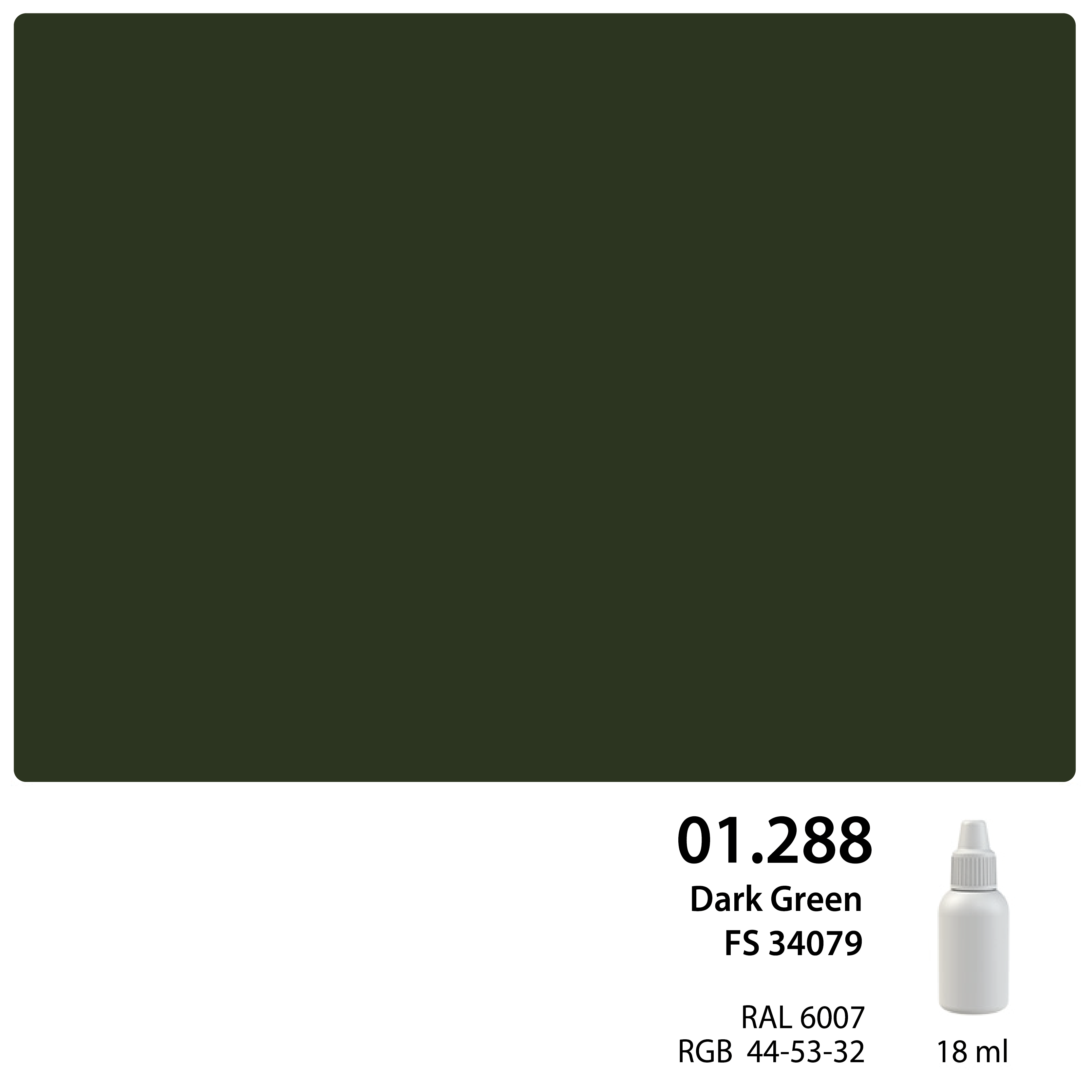 

Краска под аэрограф Jim Scale Dark Green FS 34079 01.288