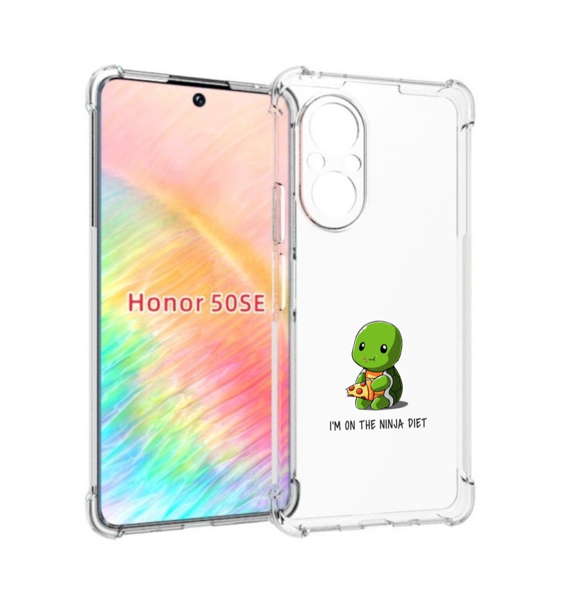 

Чехол бампер MyPads Ниндзя-диета для Honor 50 SE противоударный, Прозрачный, Tocco