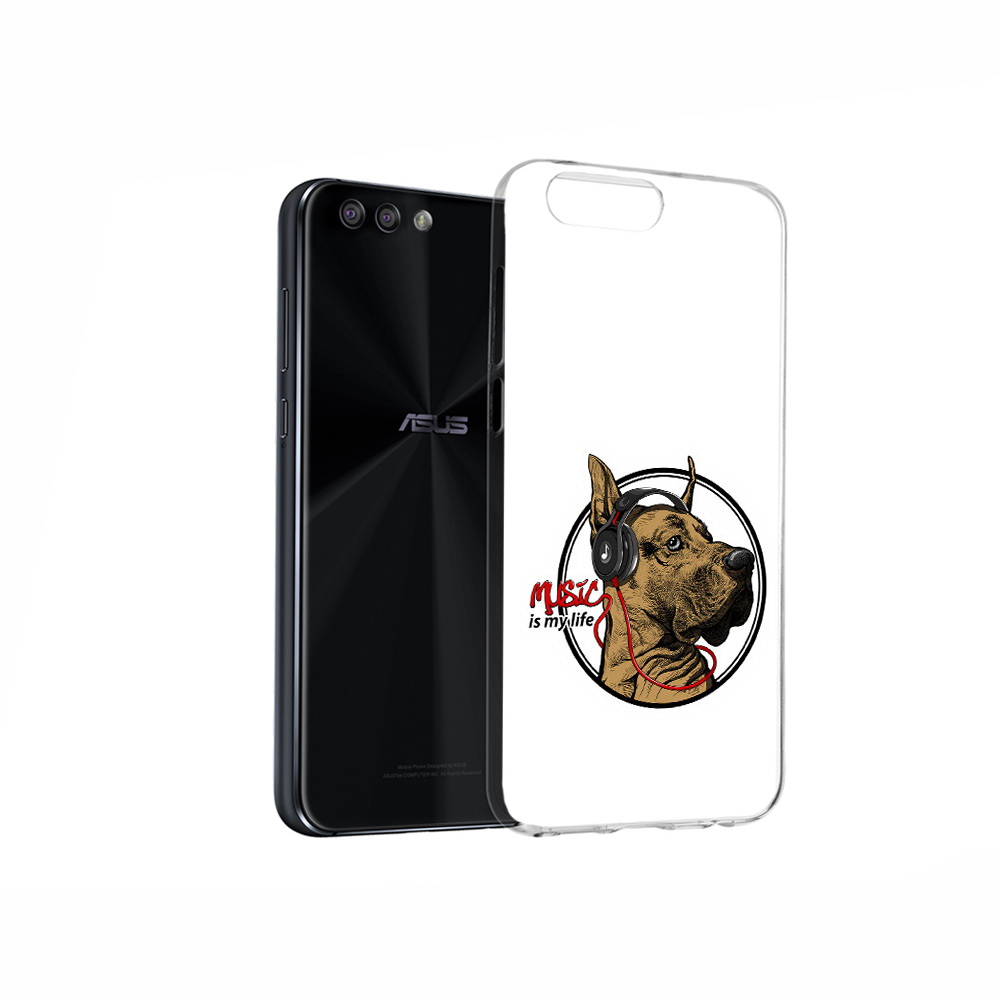 

Чехол MyPads Tocco для Asus ZenFone 4 музыкальная собака, Прозрачный, Tocco