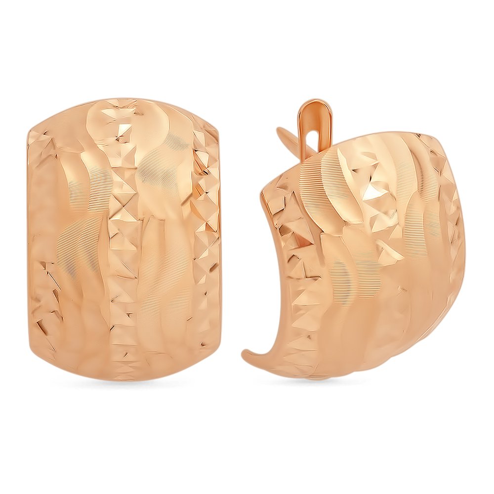 

Серьги из красного золота без вставки 585Gold 402003382, 402003382