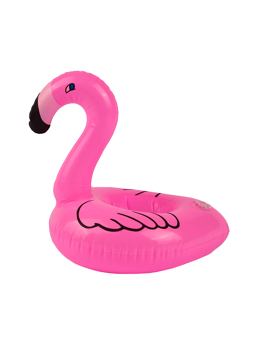 фото Пляжный надувной подстаканник для напитков в бассейн baziator фламинго розовый