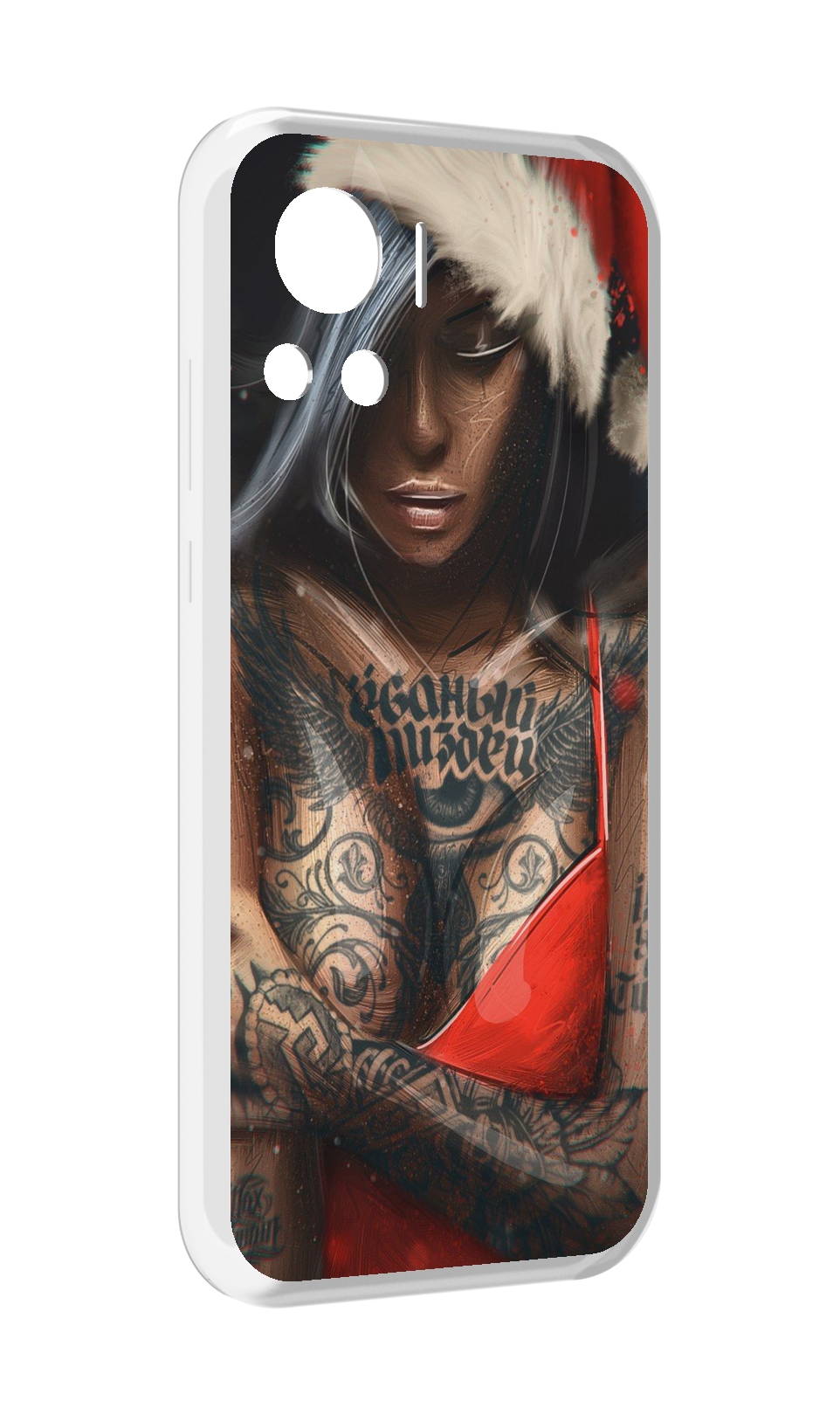 

Чехол MyPads санта-клаус-девушка для Motorola Edge 30 Ultra, Прозрачный, Tocco