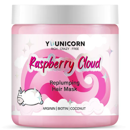 фото Маска для волос younicorn raspberry cloud, 250 мл