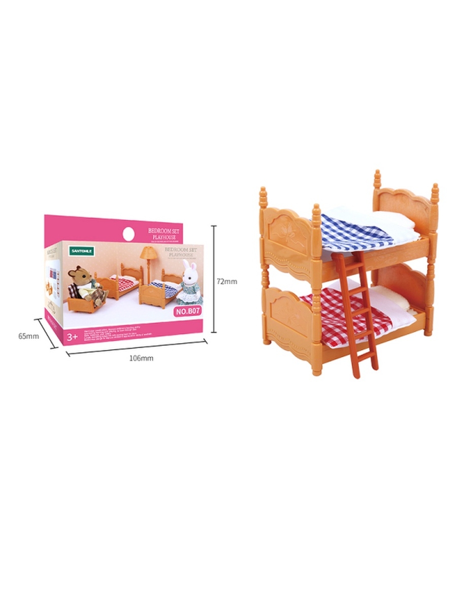 Игрушки ВанГогВоМне Комплект мебели для игрового домика, Спальня
