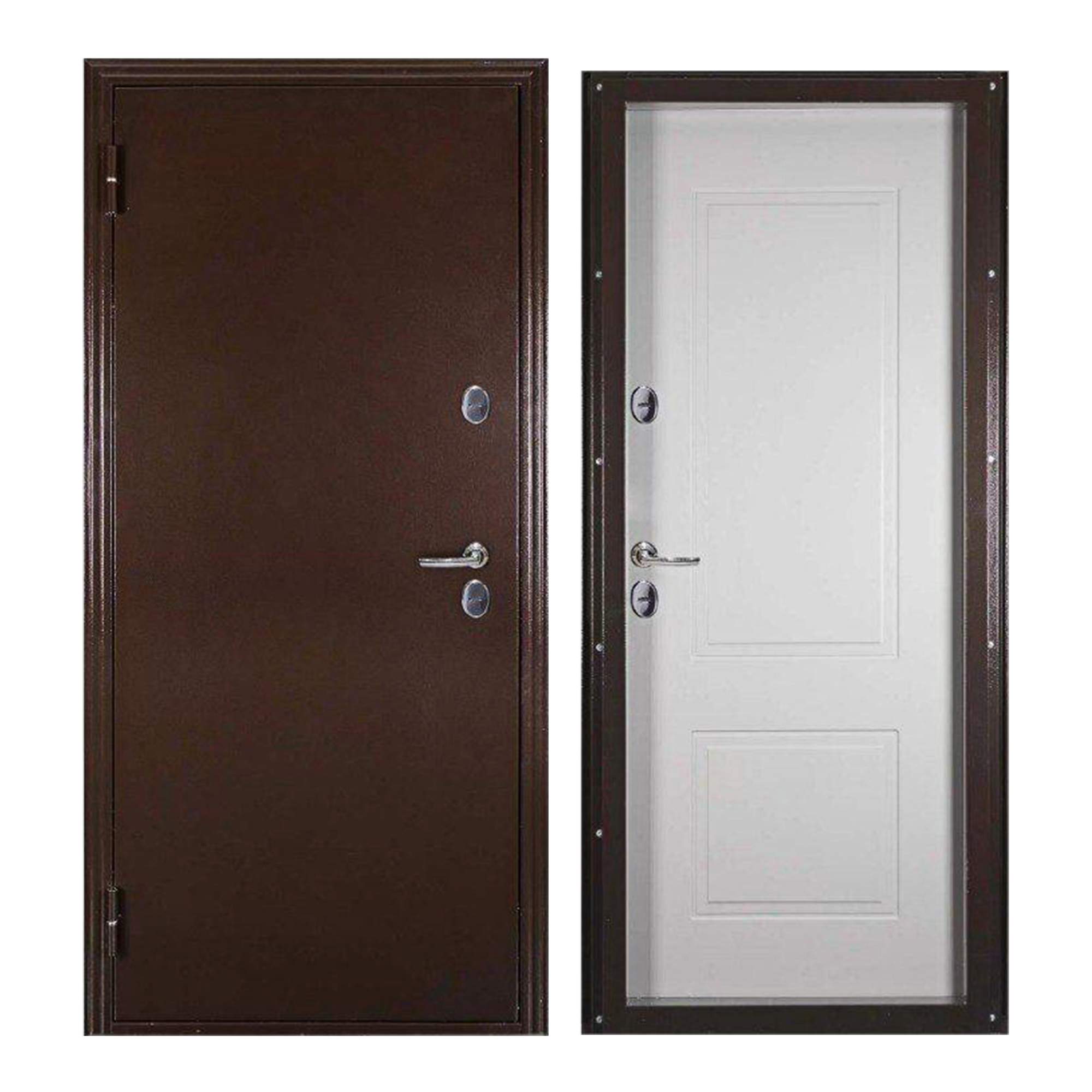 Дверь входная Megi Doors для дома Термо Лайт 870х2050 левая, терморазрыв, медь/белый