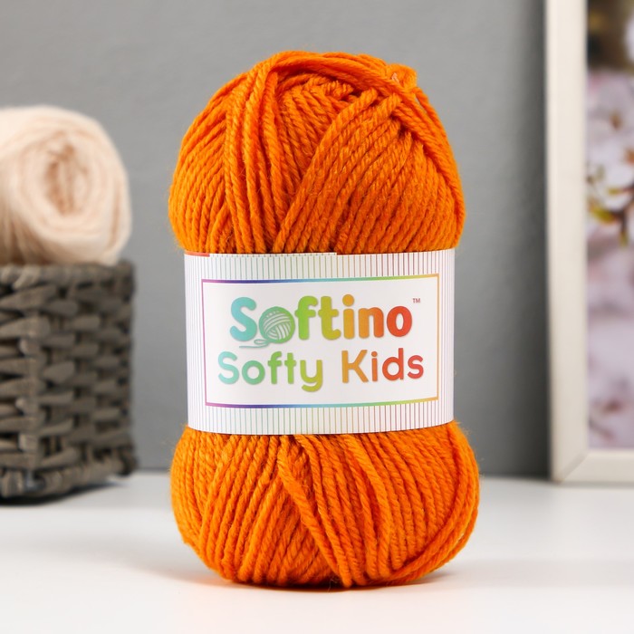 

Пряжа Softino 100% акрил Softy Kids 90м ±5м, 50 гр, цвет 56 апельсин, 2 шт, Оранжевый