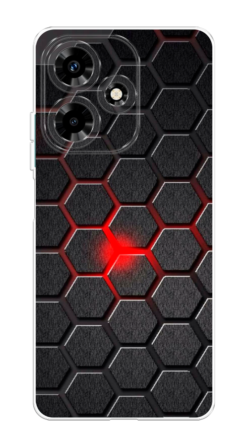 

Чехол на Infinix Hot 30 "Соты красные", Красный;черный;серый, 3104050-3