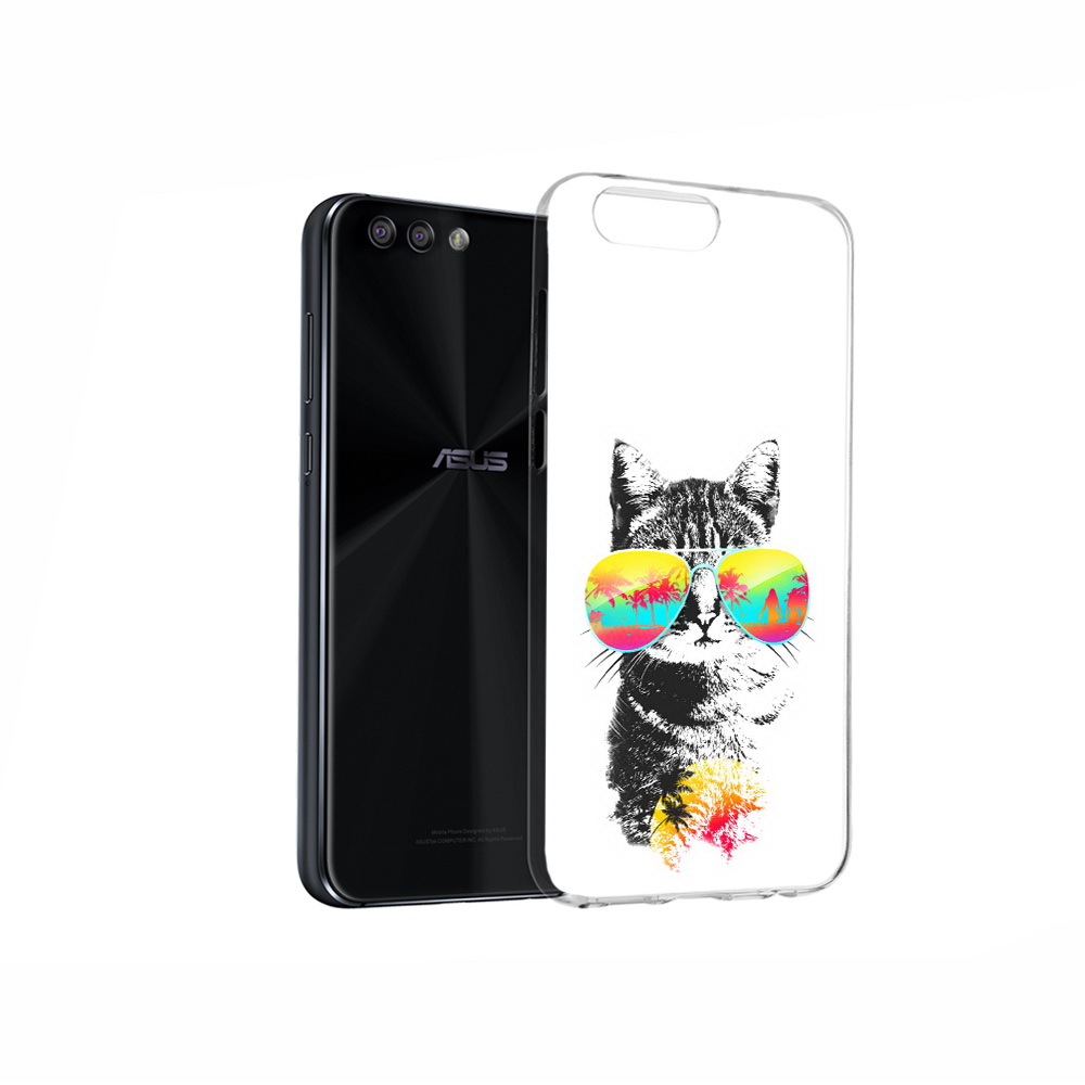 

Чехол MyPads Tocco для Asus ZenFone 4 крутой кот, Прозрачный, Tocco