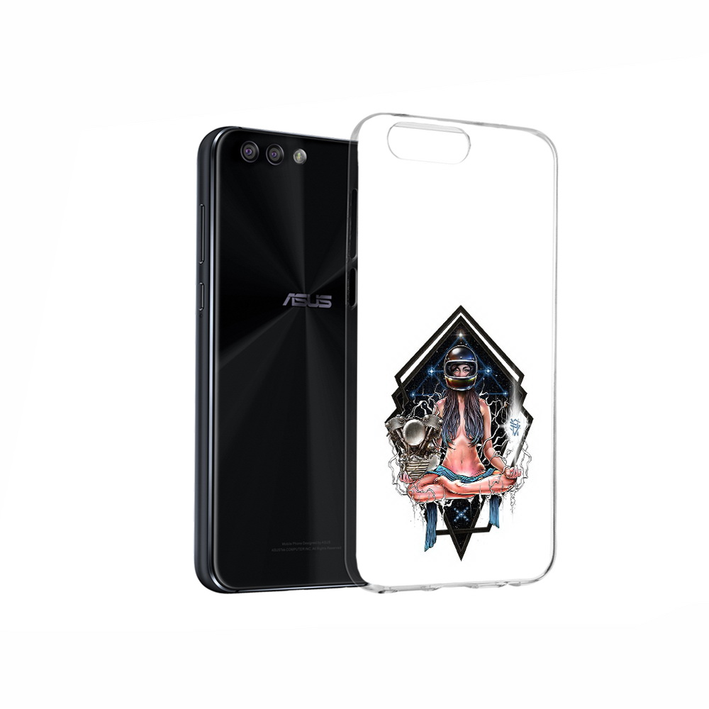 

Чехол MyPads Tocco для Asus ZenFone 4 красивая девушка в шлеме, Прозрачный, Tocco