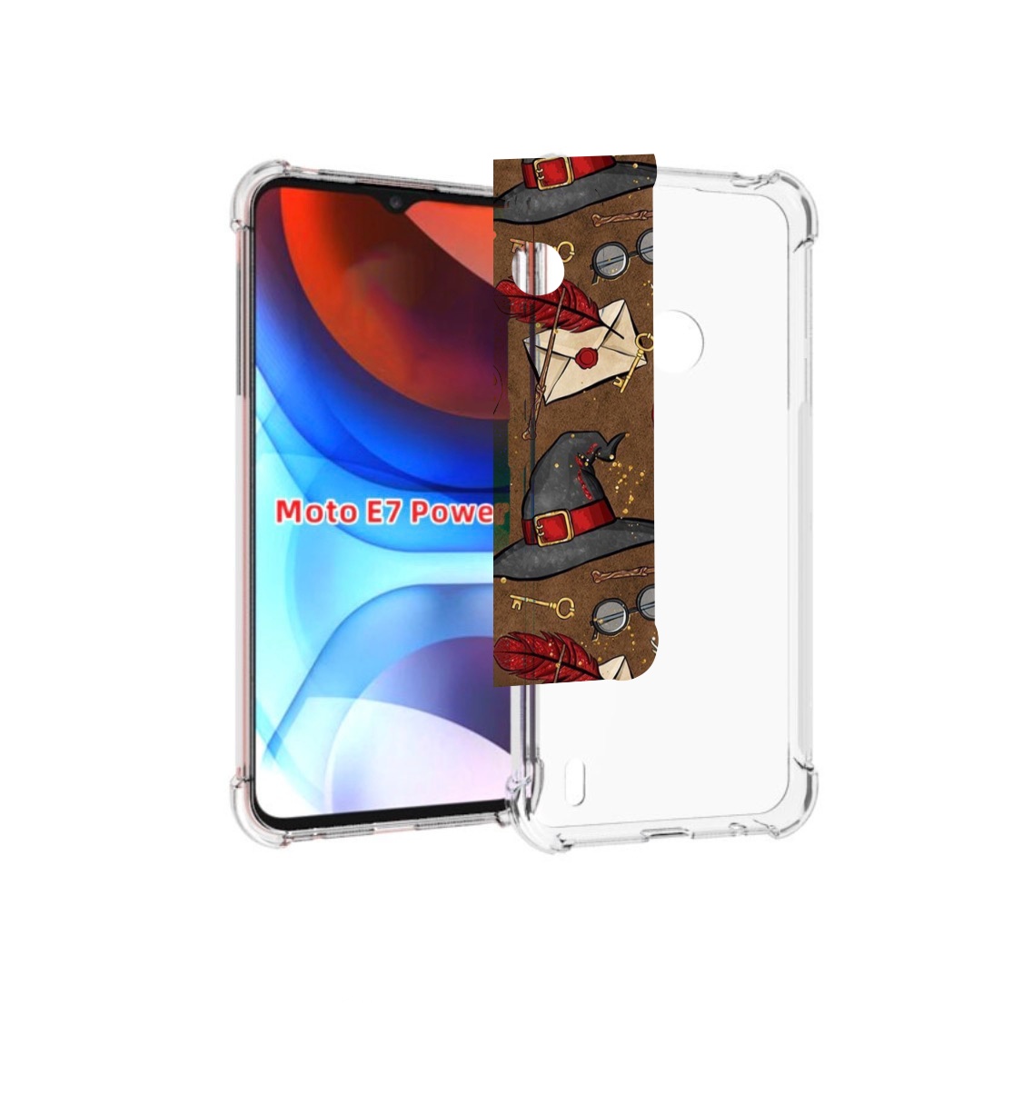 

Чехол MyPads гарри-поттер-вайб для Motorola Moto E7 Power, Прозрачный, Tocco