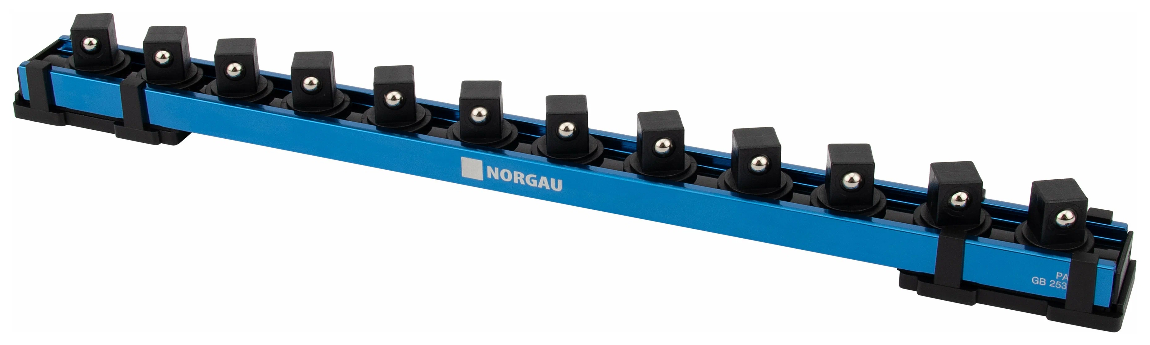Магнитная настенная рейка для торцевых головок NORGAU Industrial с 12 держателями под квад