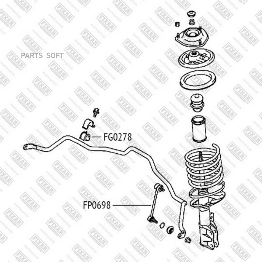 

Fg0278 втулка Стабилизатора Mitsubishi Carisma 95> FIXAR FG0278