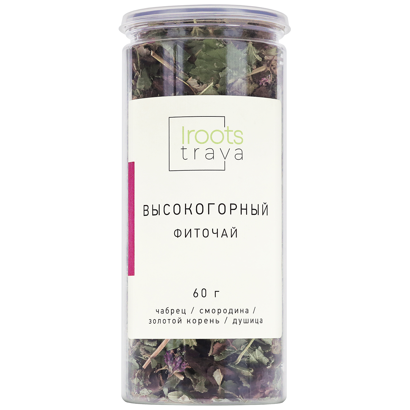Чай Травяной iROOTS TRAVA Высокогорный с Душицей, Чабрецом и Лабазником, 60 г
