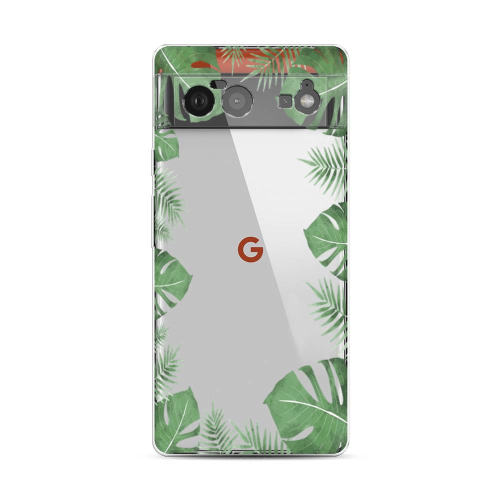 

Чехол Awog на Google Pixel 6 "Листья папоротника рамка", Разноцветный, 270850-8