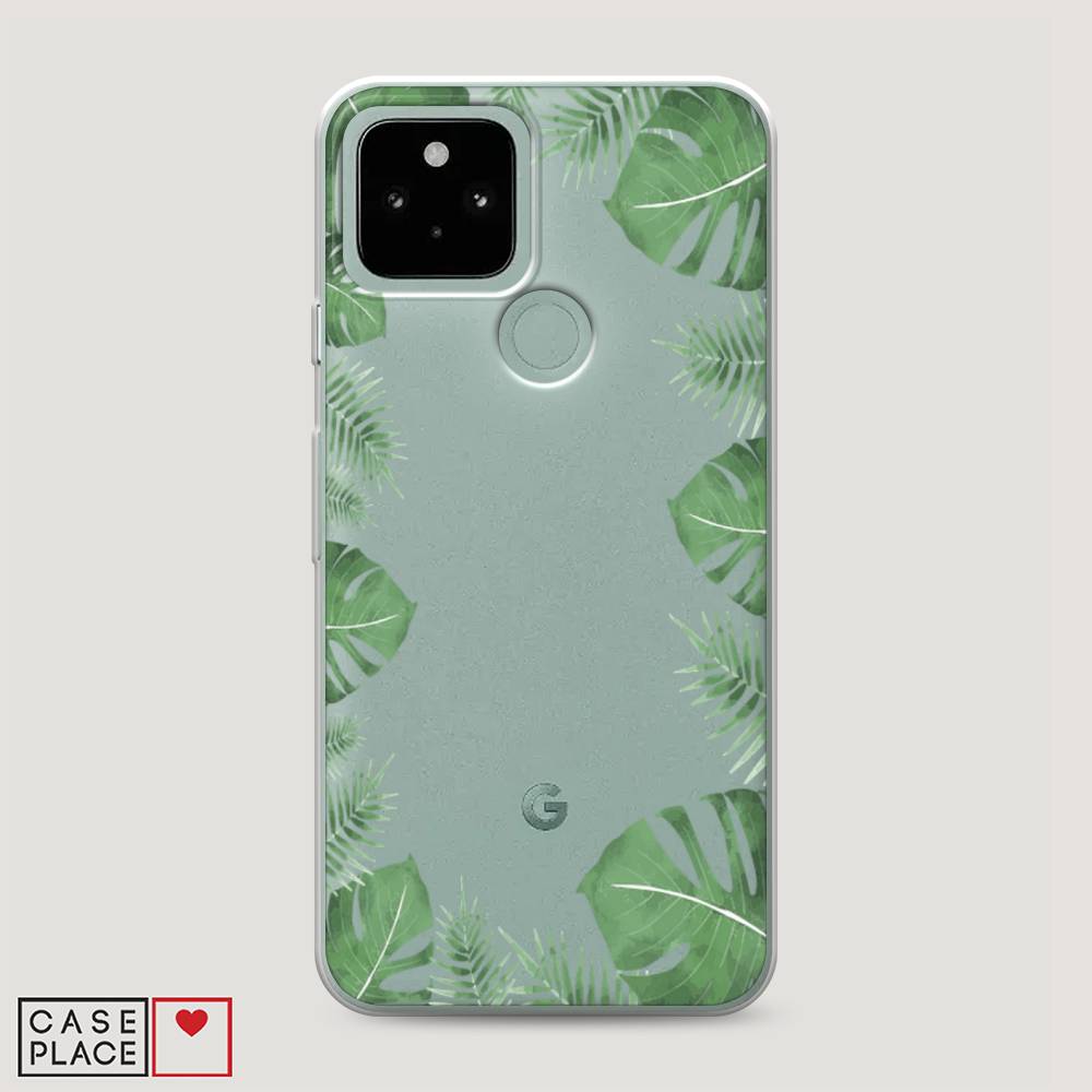 

Чехол Awog на Google Pixel 5 "Листья папоротника рамка", Разноцветный, 270750-8
