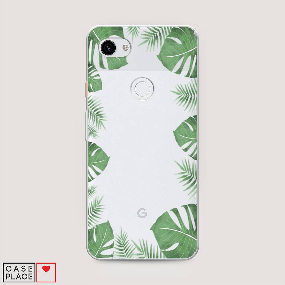 

Чехол Awog на Google Pixel 3A XL "Листья папоротника рамка", Разноцветный, 270450-8