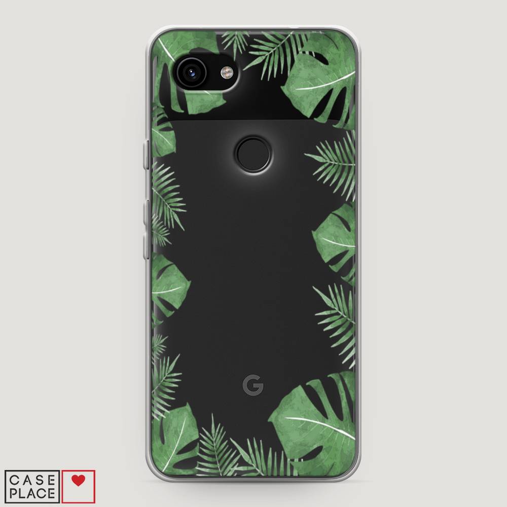 

Чехол Awog на Google Pixel 3a "Листья папоротника рамка", Разноцветный, 270150-8